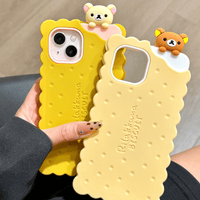 Thumbnail for Cute Rilakkuma Sandwich Cookie Silicone iPhone Case - ArtGalleryZen