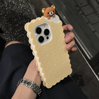 Thumbnail for Cute Rilakkuma Sandwich Cookie Silicone iPhone Case - ArtGalleryZen