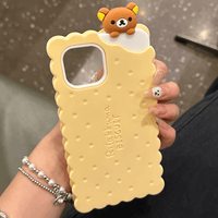 Thumbnail for Cute Rilakkuma Sandwich Cookie Silicone iPhone Case