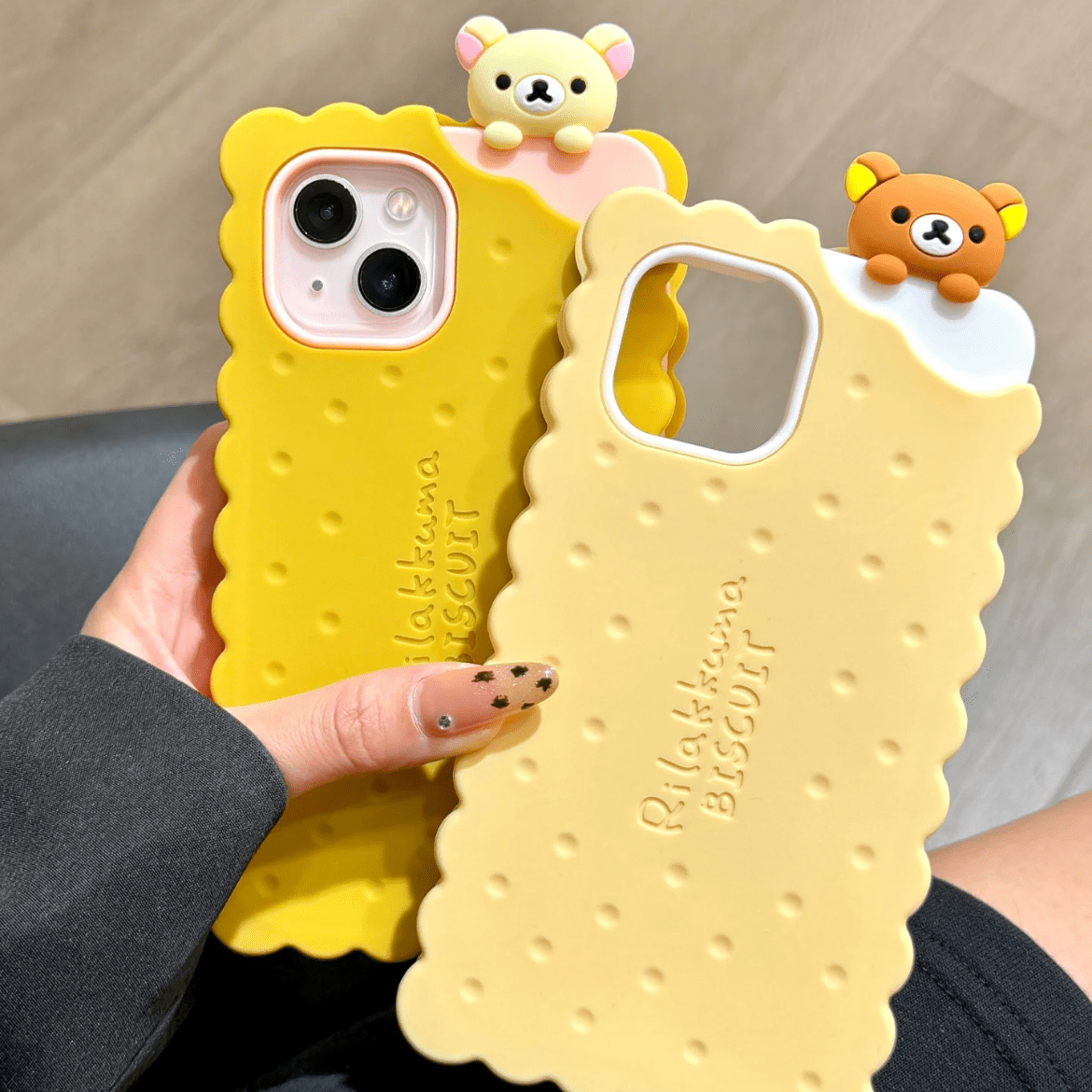 Cute Rilakkuma Sandwich Cookie Silicone iPhone Case