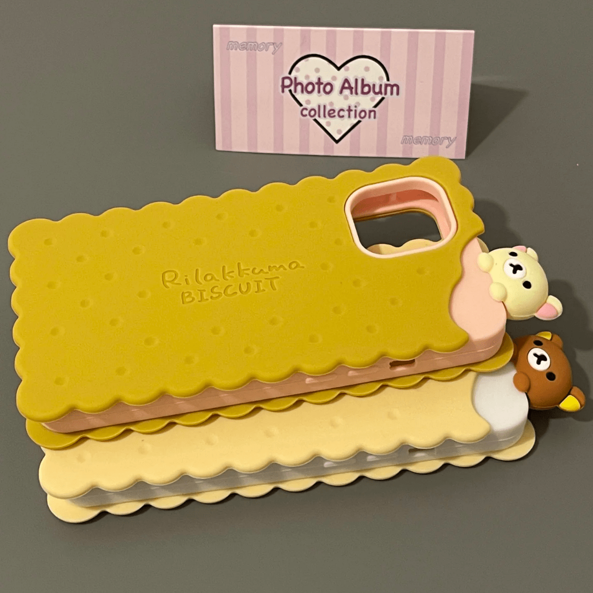 Cute Rilakkuma Sandwich Cookie Silicone iPhone Case