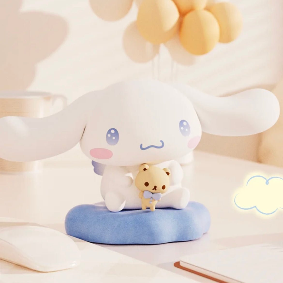 Cute Sanrio Cinnamoroll Angel Touch Silicone Night Light - ArtGalleryZen