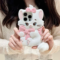 Thumbnail for Cute Sanrio Marie Kitten Silicone iPhone Case With Plush Accessories