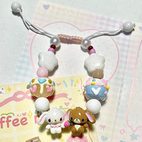 Thumbnail for Cute Sanrio Sugarbunnies Cupcake Glass Bead Chain Bracelet