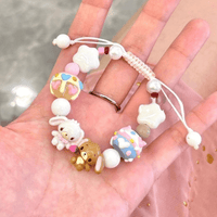 Thumbnail for Cute Sanrio Sugarbunnies Cupcake Glass Bead Chain Bracelet