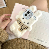 Thumbnail for Cute Scarf Bunny Bear Plush iPhone Case - ArtGalleryZen