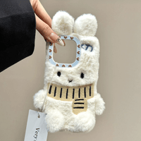 Thumbnail for Cute Scarf Bunny Bear Plush iPhone Case - ArtGalleryZen