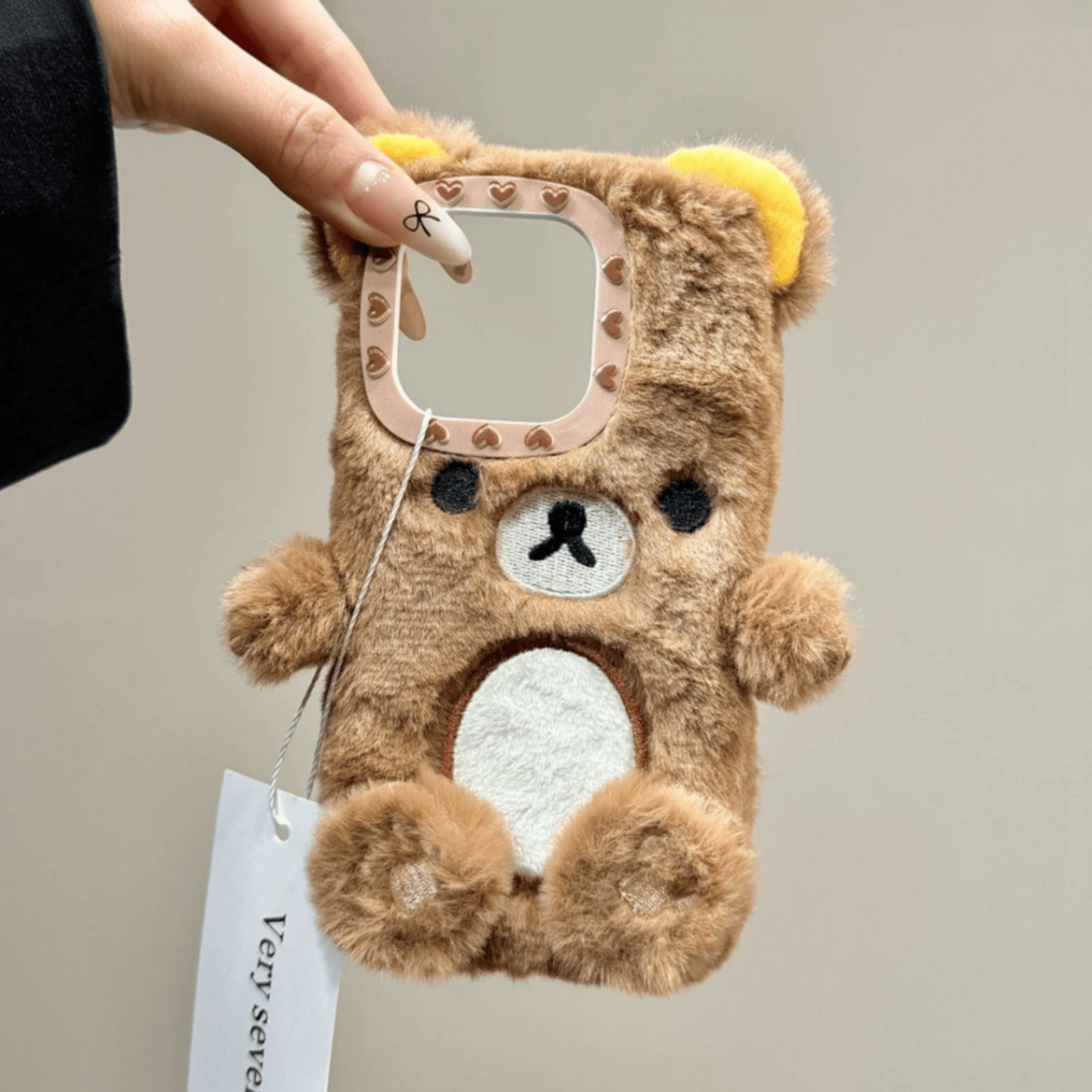 Cute Scarf Bunny Bear Plush iPhone Case