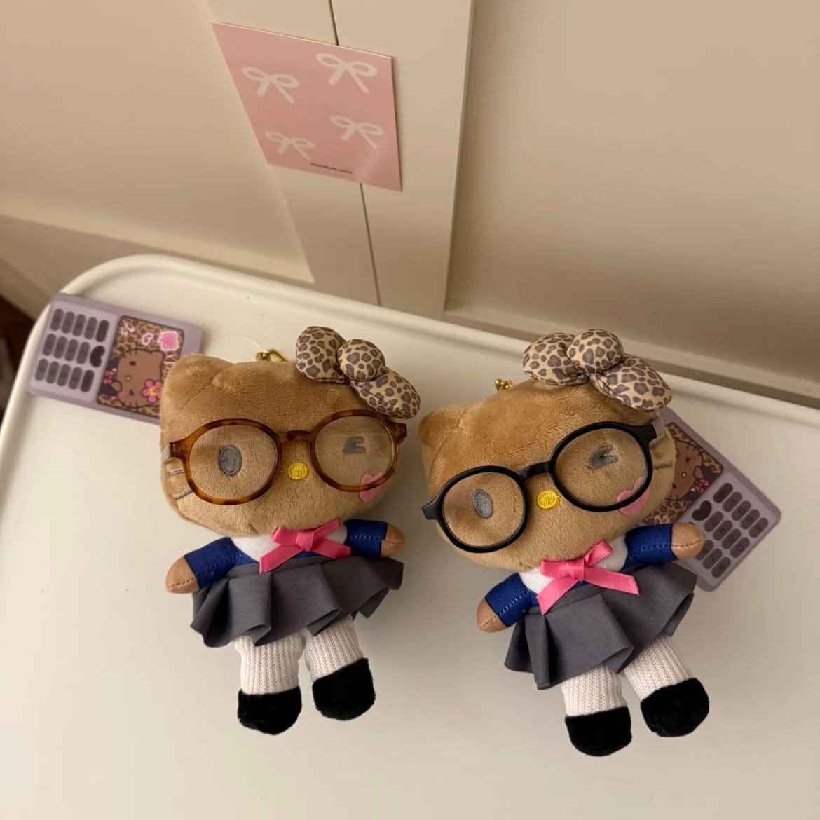 Cute School Uniform Hello Kitty Plush Keychain Doll - ArtGalleryZen