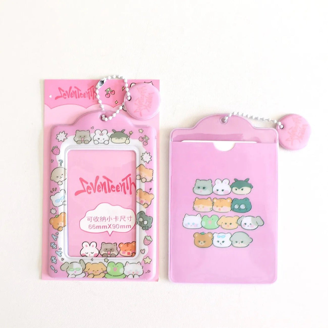 Cute SEVENTEEN Carat Kpop Keychain Photocard Holder - ArtGalleryZen