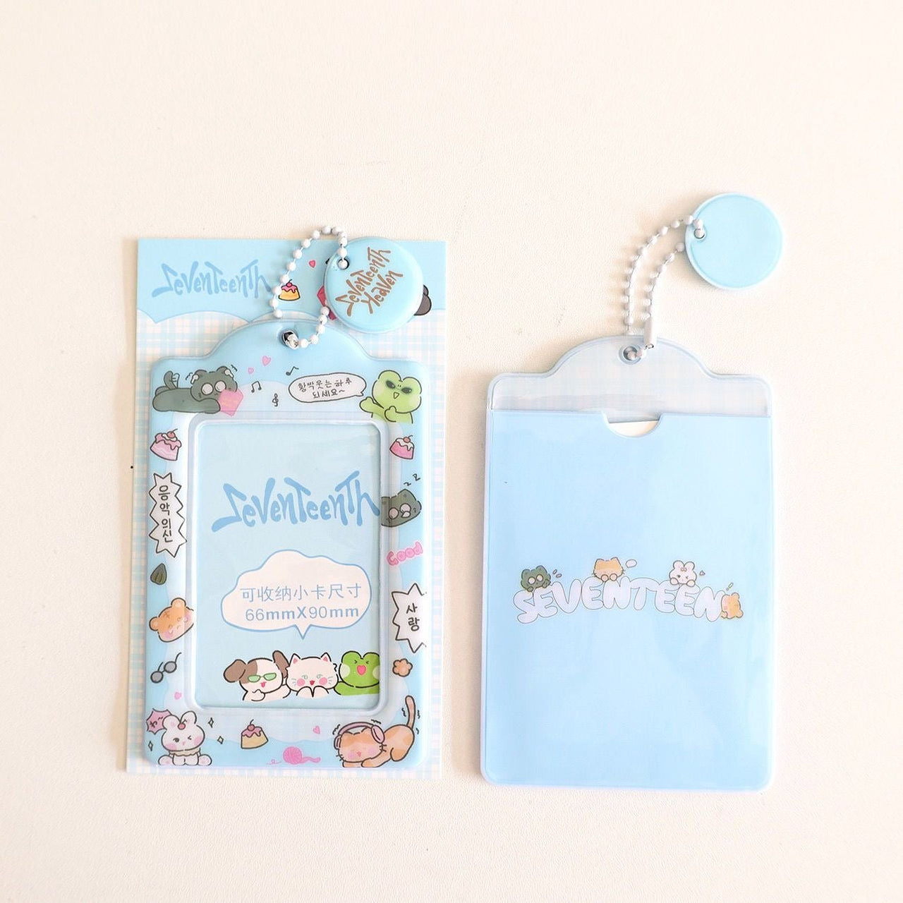 Cute SEVENTEEN Carat Kpop Keychain Photocard Holder - ArtGalleryZen