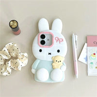 Thumbnail for Cute Sitting Miffy Silicone iPhone Case - ArtGalleryZen