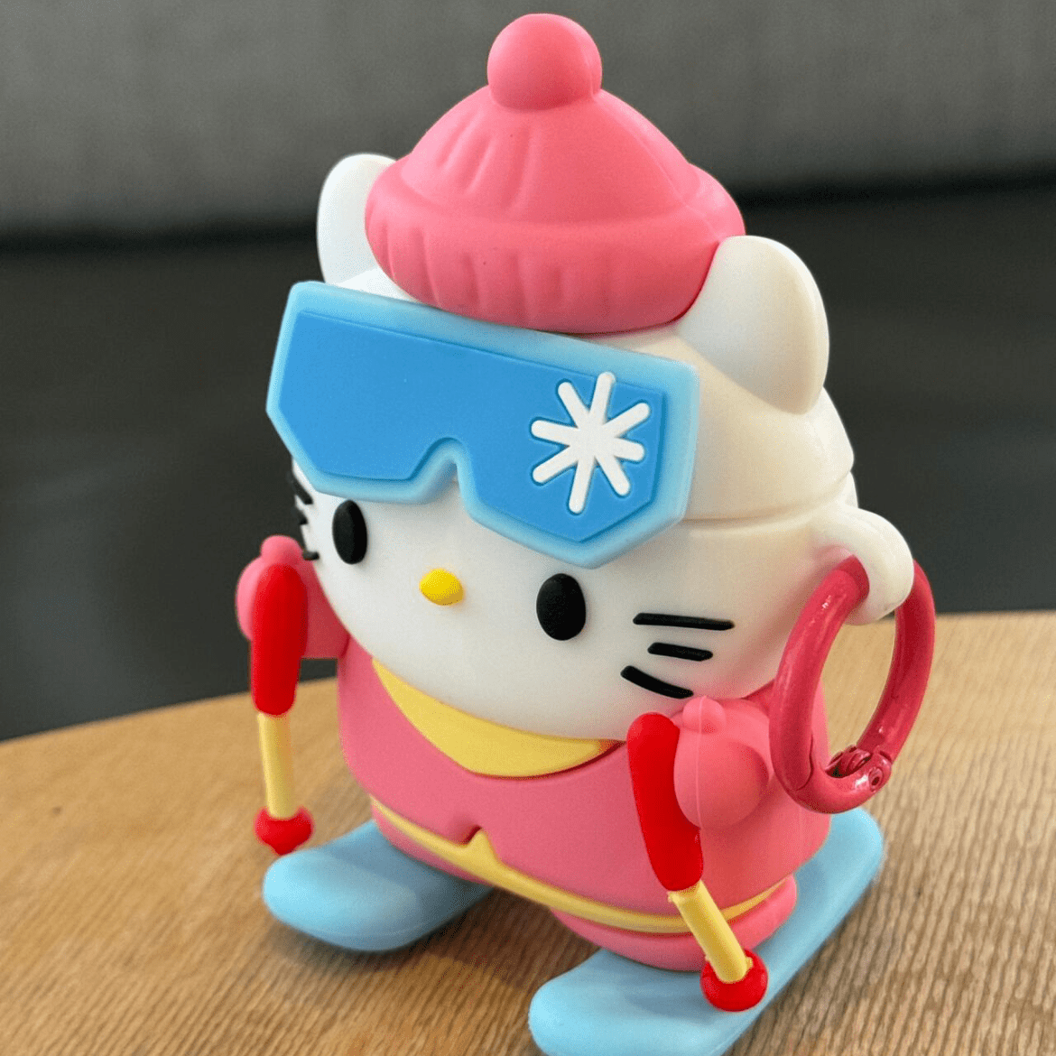 Cute Skiing Sanrio Hello Kitty Silicone AirPods Earphone Case