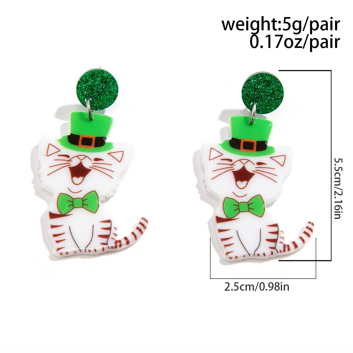 Cute Smiling Kitten Dangle Earrings - ArtGalleryZen