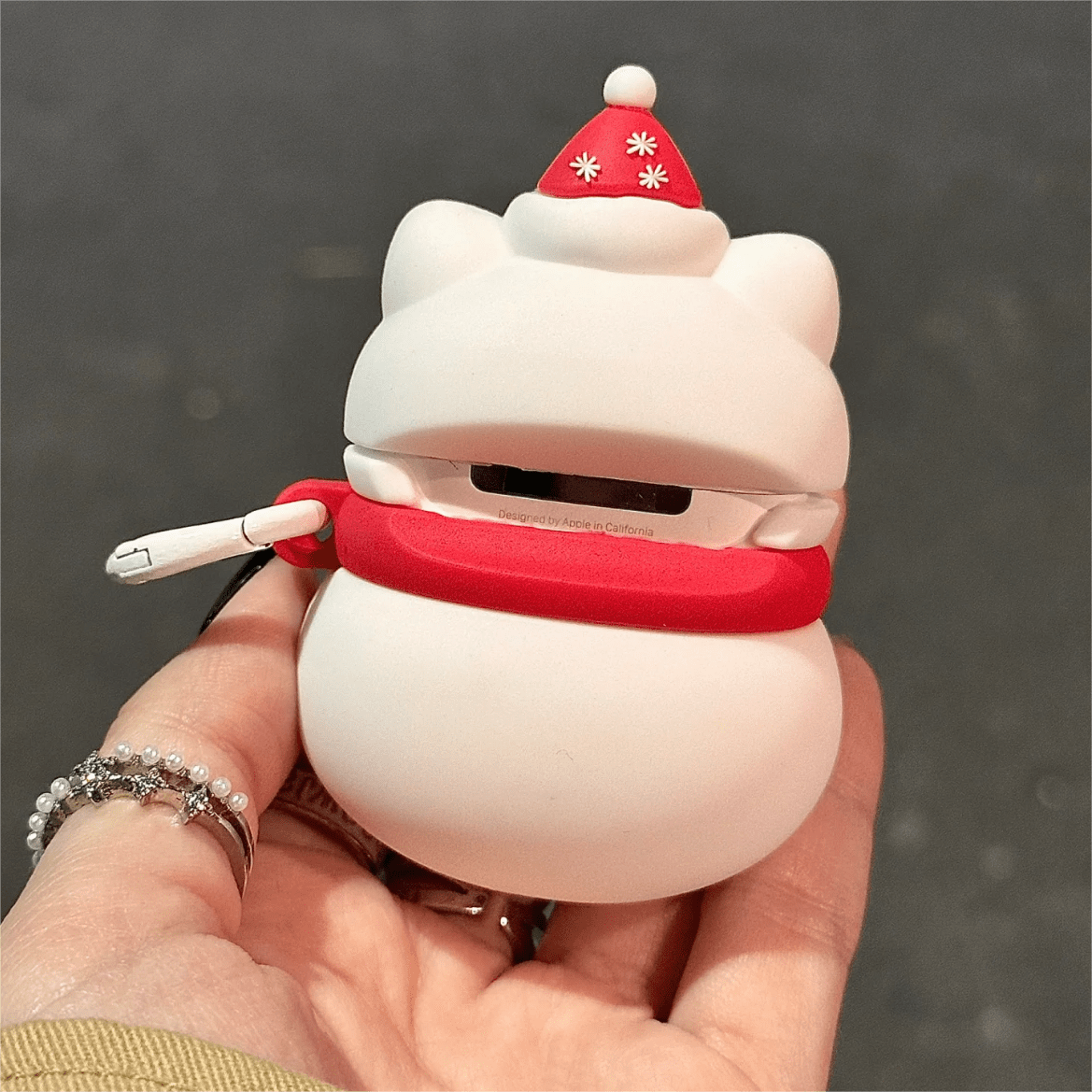 Cute Snowman Sanrio Hello Kitty Silicone AirPods Earphone Case