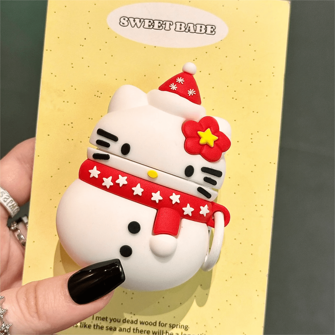 Cute Snowman Sanrio Hello Kitty Silicone AirPods Earphone Case