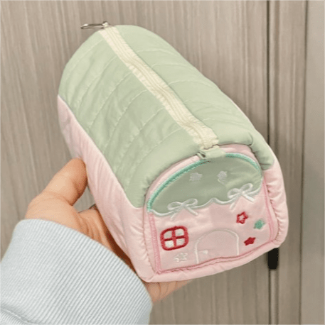 Chic Star Bowknot House Embroidered Pencil Case Storage Bag