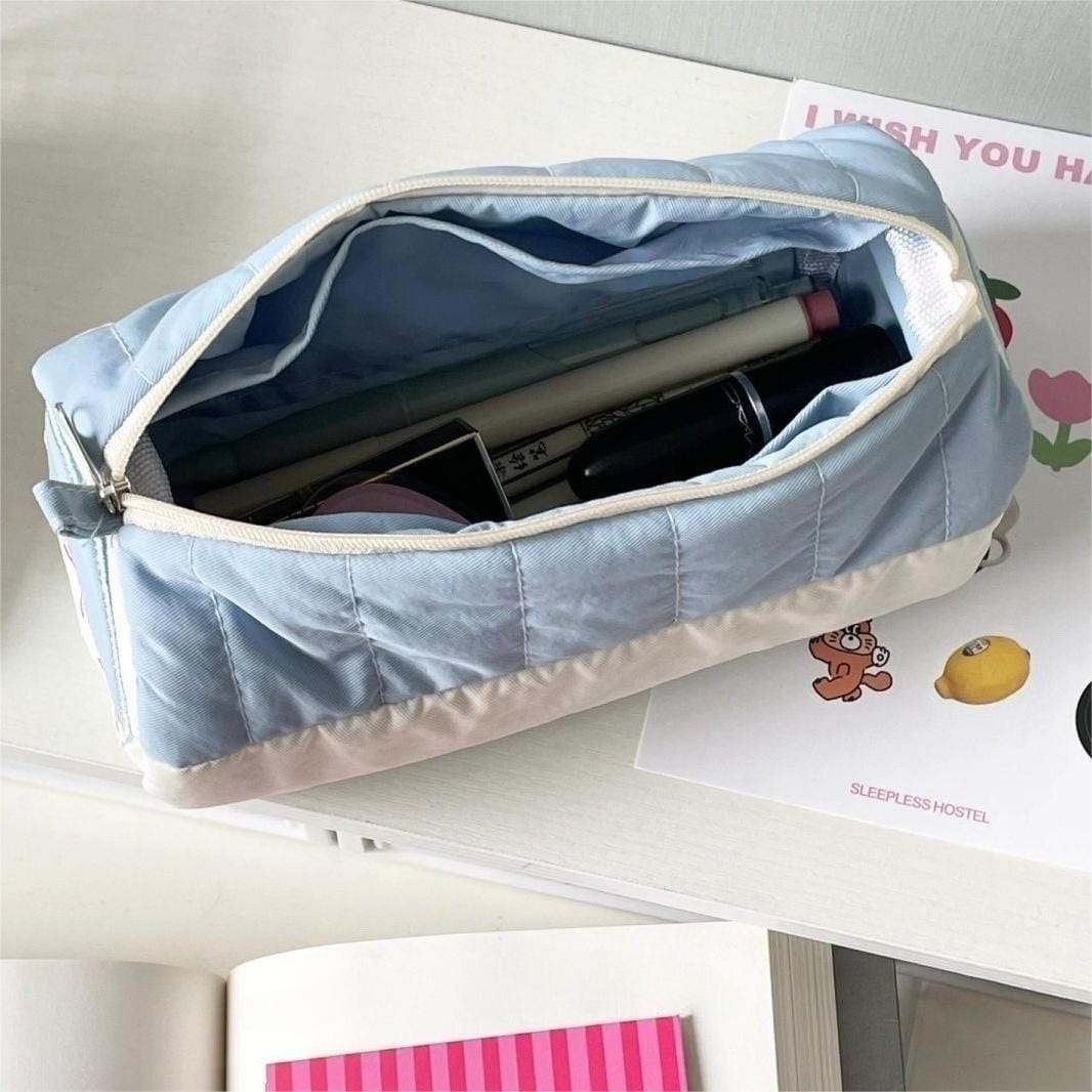 Chic Star Bowknot House Embroidered Pencil Case Storage Bag