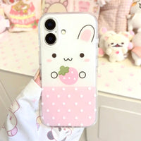 Thumbnail for Cute Strawberry Bunny iPhone Case - ArtGalleryZen