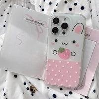 Thumbnail for Cute Strawberry Bunny iPhone Case - ArtGalleryZen