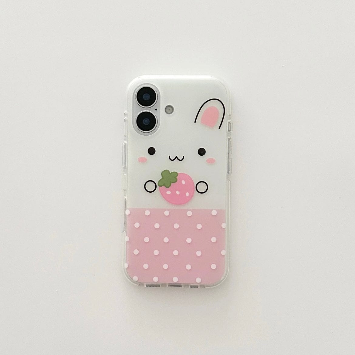 Cute Strawberry Bunny iPhone Case - ArtGalleryZen