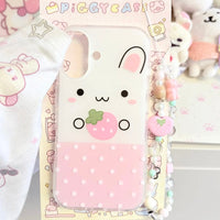 Thumbnail for Cute Strawberry Bunny iPhone Case - ArtGalleryZen