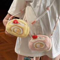 Thumbnail for Cute Strawberry Cake Bow Crossbody Bag - ArtGalleryZen
