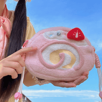 Thumbnail for Cute Strawberry Cake Bow Crossbody Bag - ArtGalleryZen