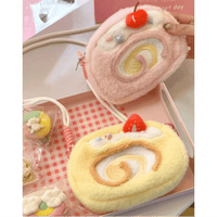 Thumbnail for Cute Strawberry Cake Bow Crossbody Bag - ArtGalleryZen