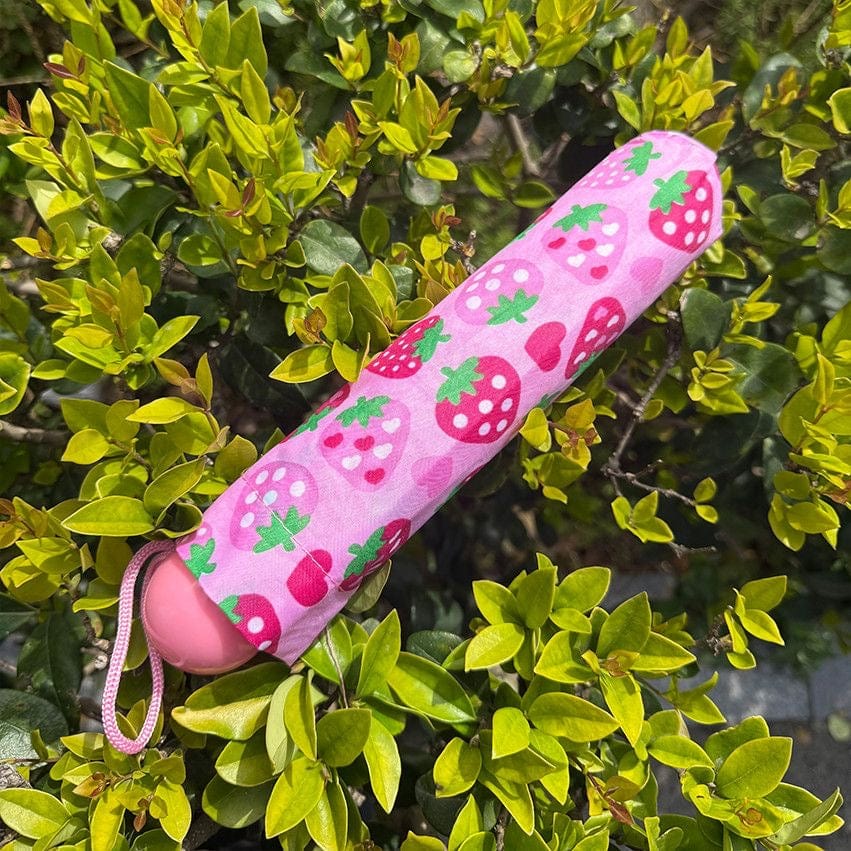 Cute Strawberry Folding Umbrella - ArtGalleryZen