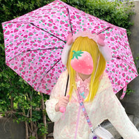 Thumbnail for Cute Strawberry Folding Umbrella - ArtGalleryZen