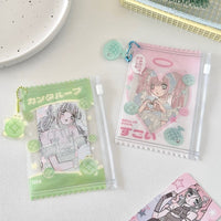 Thumbnail for Cute Strawberry Lucky Clover Candy Bag Kpop Keychain Photocard Holder - ArtGalleryZen