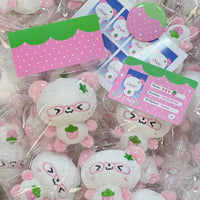 Thumbnail for Cute Strawberry Panda Plush Keychain Doll - ArtGalleryZen
