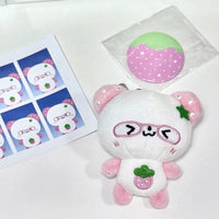 Thumbnail for Cute Strawberry Panda Plush Keychain Doll - ArtGalleryZen