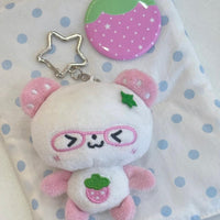 Thumbnail for Cute Strawberry Panda Plush Keychain Doll - ArtGalleryZen