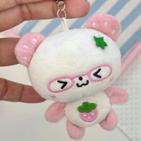 Thumbnail for Cute Strawberry Panda Plush Keychain Doll - ArtGalleryZen