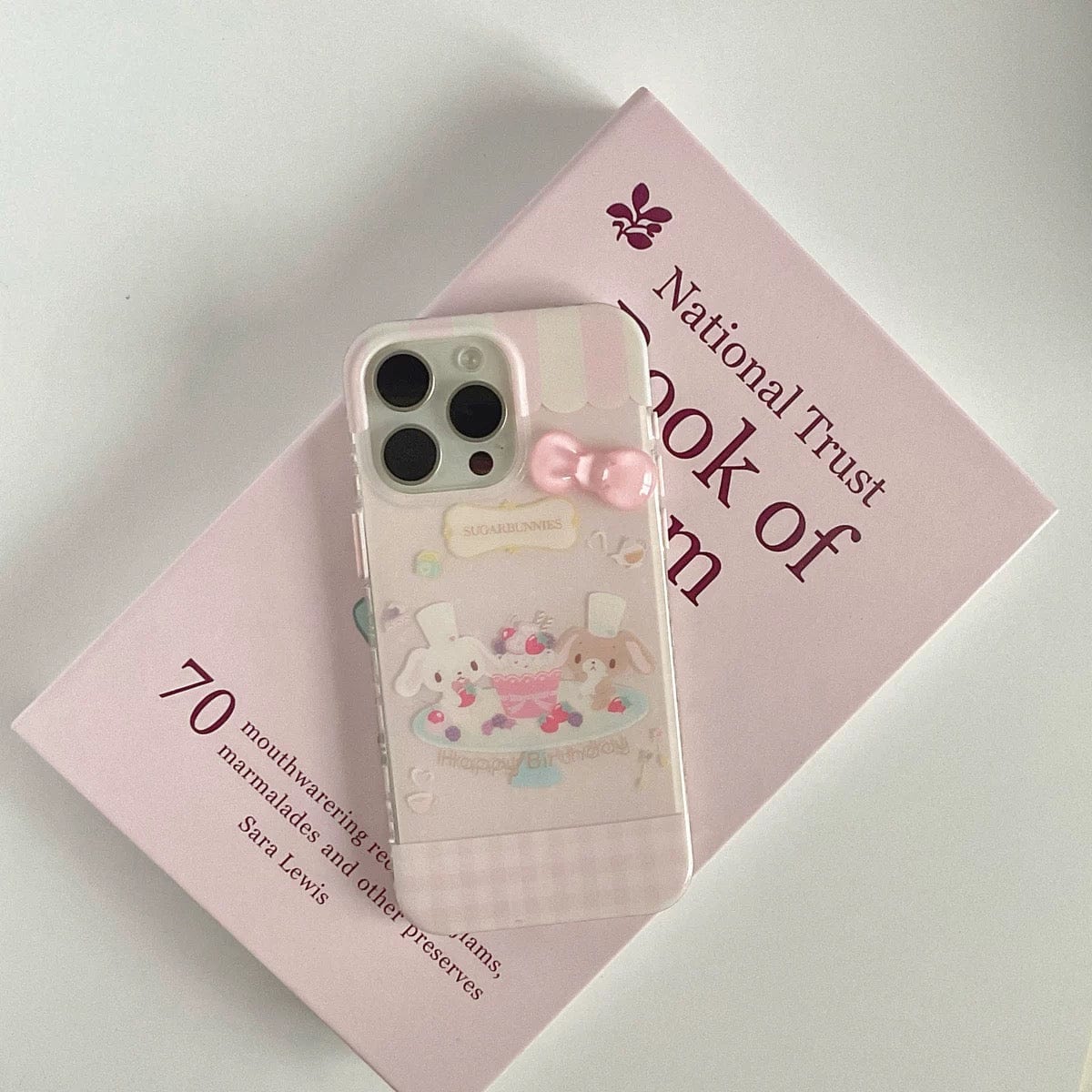 Cute Sugarbunnies 3D Bowknot iPhone Case - ArtGalleryZen