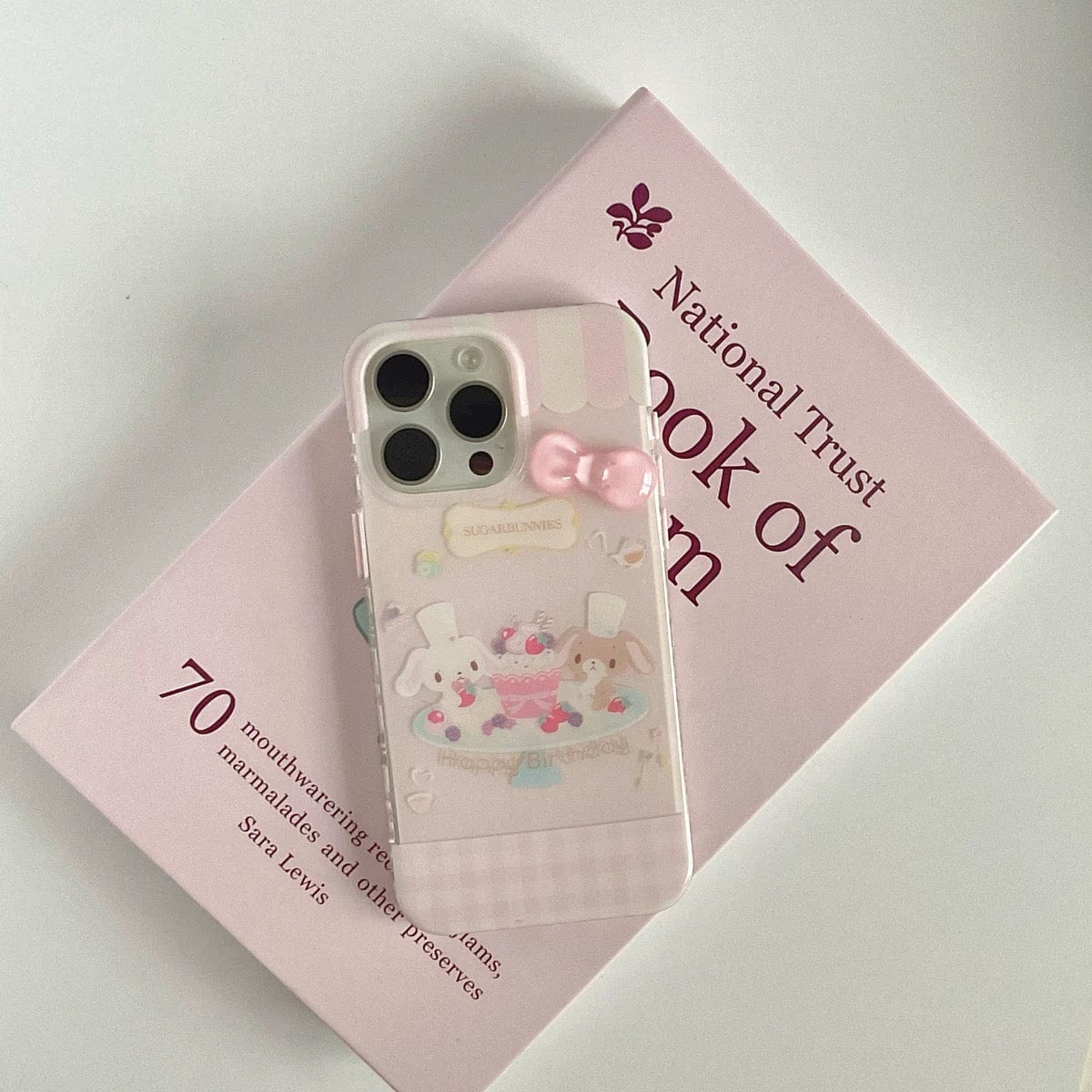 Cute Sugarbunnies 3D Bowknot iPhone Case