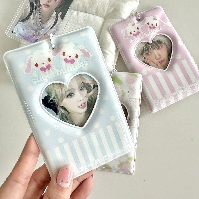 Cute Sugarbunnies Kpop Keychain Photocard Holder - ArtGalleryZen