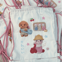 Thumbnail for Cute Sylvanian Families Drawstring Backpack - ArtGalleryZen