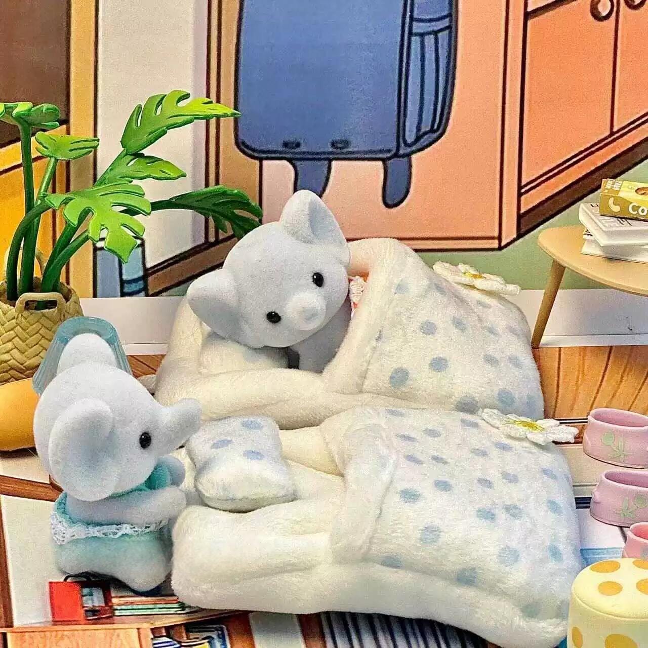 Cute Sylvanian Families Mini Doll Sleeping Bag - ArtGalleryZen