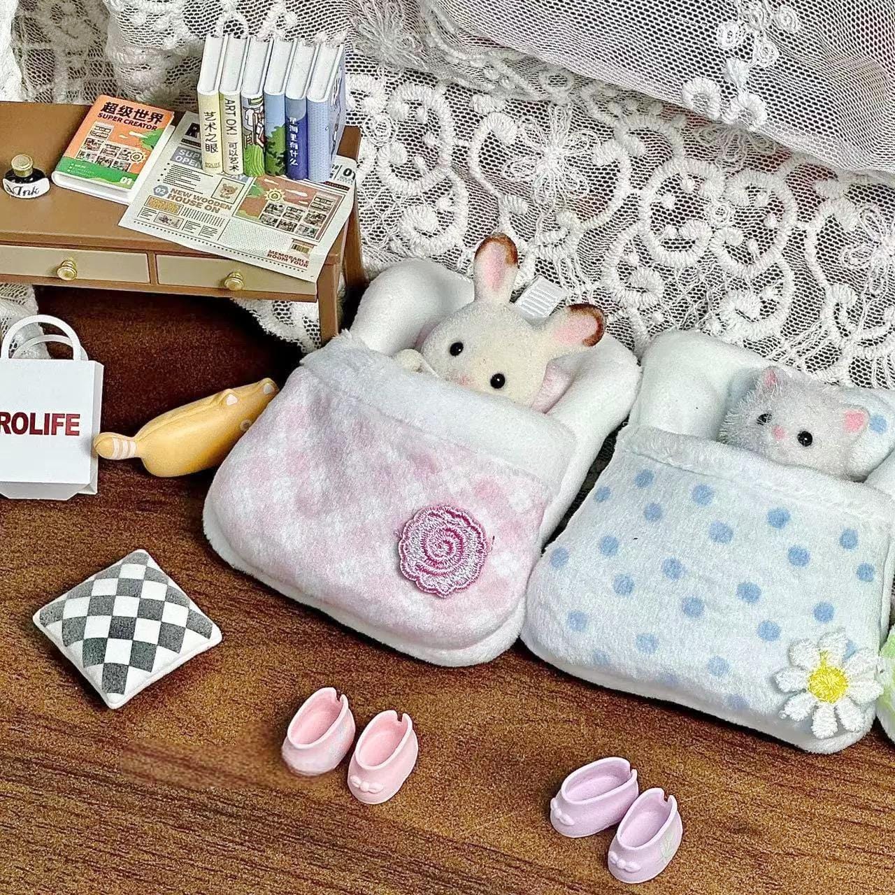 Cute Sylvanian Families Mini Doll Sleeping Bag - ArtGalleryZen