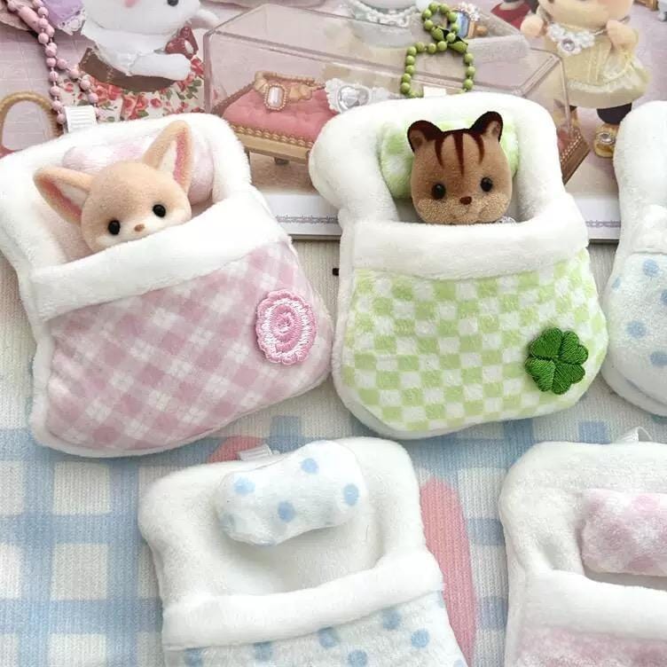Cute Sylvanian Families Mini Doll Sleeping Bag - ArtGalleryZen