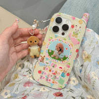 Thumbnail for Cute Sylvanian Families Phone Shaped iPhone Case With Charm - ArtGalleryZen