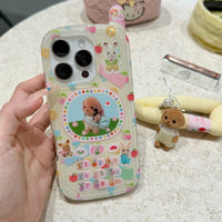 Thumbnail for Cute Sylvanian Families Phone Shaped iPhone Case With Charm - ArtGalleryZen