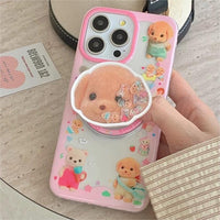 Thumbnail for Cute Sylvanian Families Puppy Shaker Magnetic Stand iPhone Case