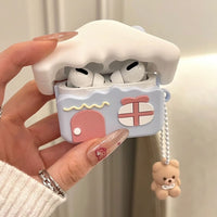 Thumbnail for Cute Teddy Bear House AirPods Earphone Case - ArtGalleryZen