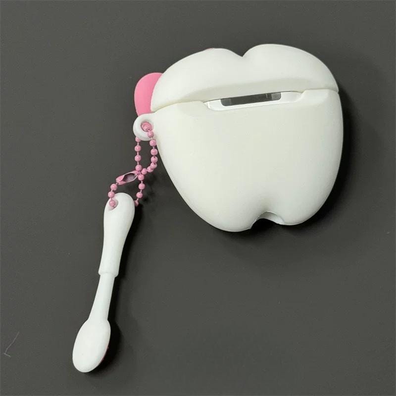 Cute Teeth Hello Kitty AirPods Earphone Case With Charm