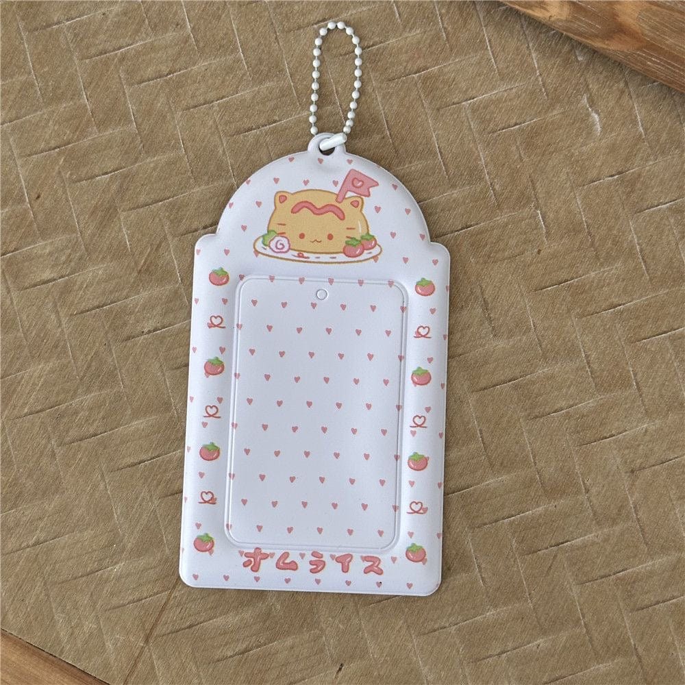 Cute Tomato Cat Puppy Kpop Keychain Photocard Holder - ArtGalleryZen