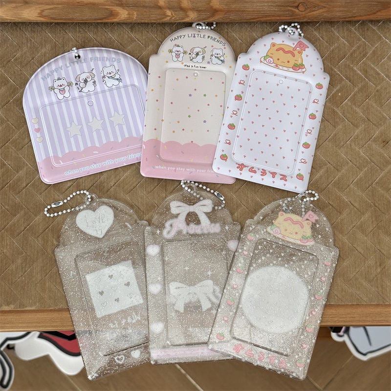 Cute Tomato Cat Puppy Kpop Keychain Photocard Holder - ArtGalleryZen